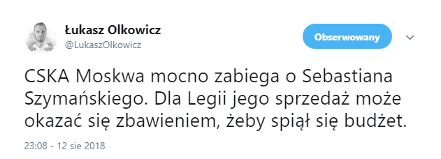 CSKA zabiega o piłkarza Legii! ZBAWIENIE DLA BUDŻETU